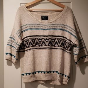 Beige 3/4 sleeve sweater
